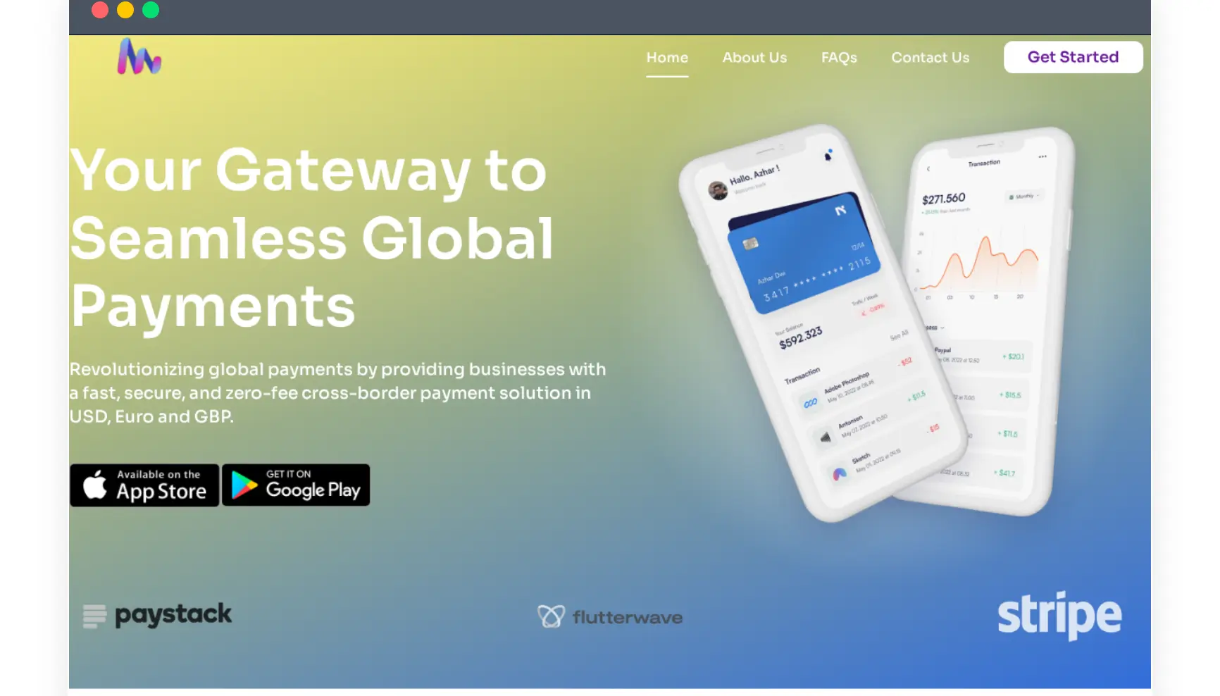 Flowwave Technologies Website Design, a fintech project in Lagos
