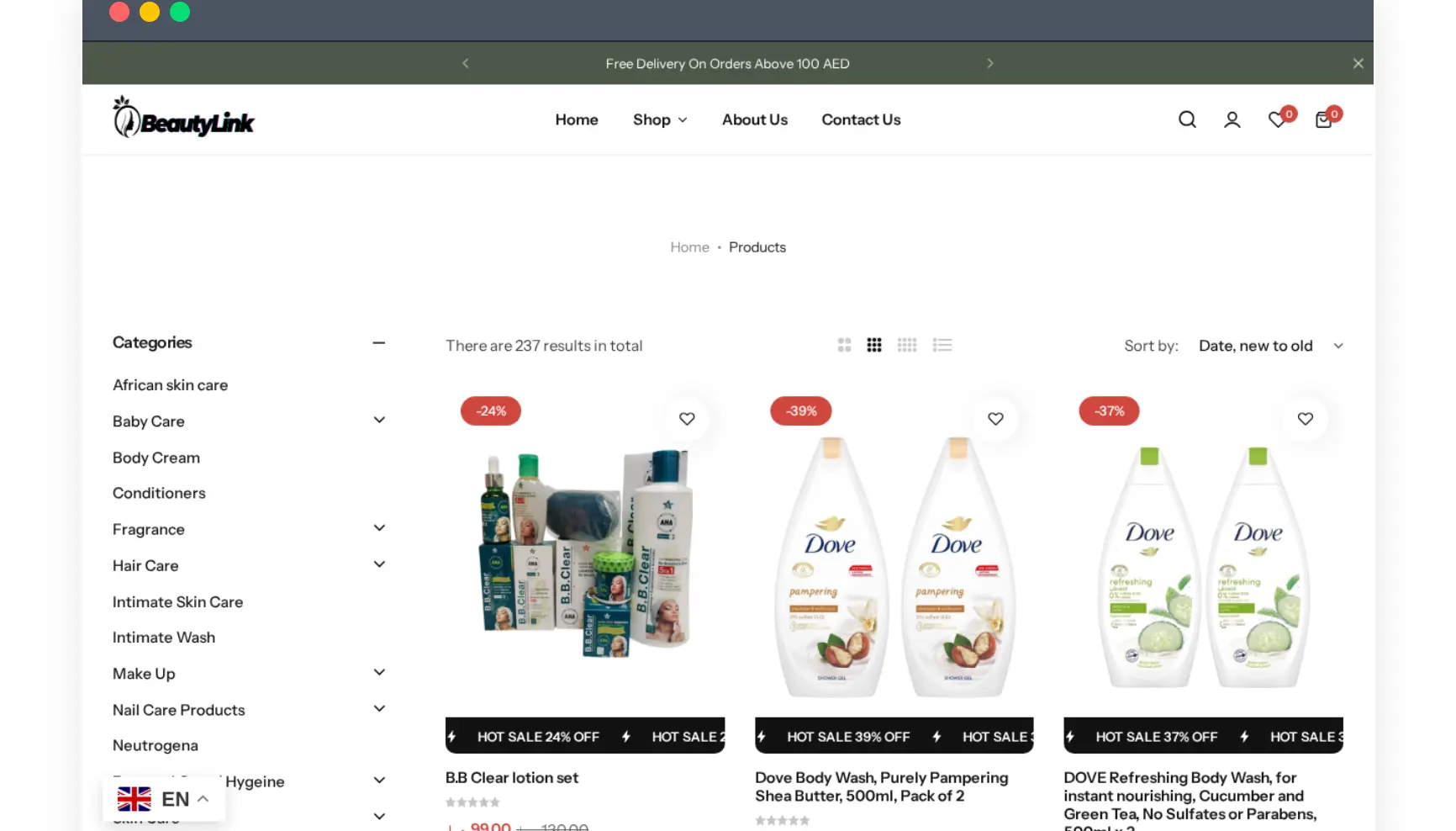 Beautylink Global E-Commerce Store Build, a e-commerce project in Lagos